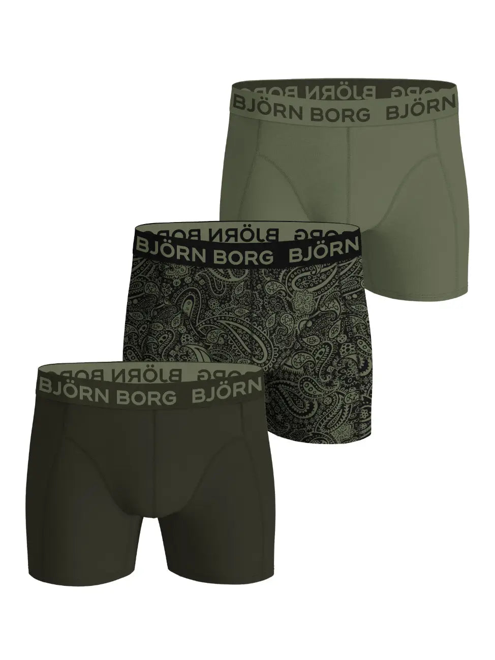 Bjorn Borg Björn Borg 3-pack heren boxershorts - Bamboe - GroenCombi