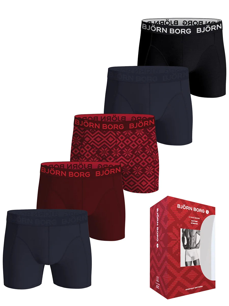Bjorn Borg Bjorn Borg 5-Pack heren boxershorts - Cotton Stretch - X-mas