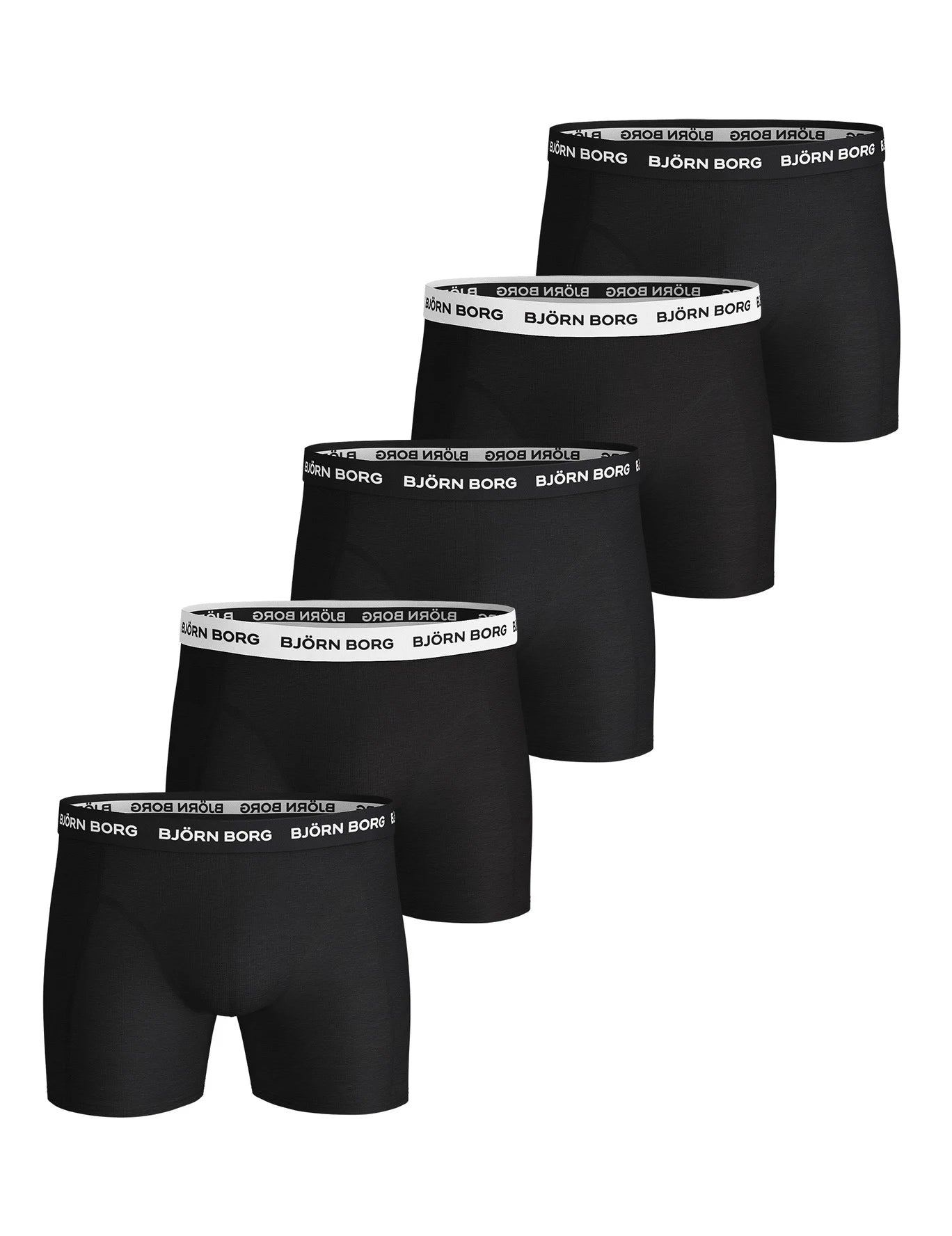 Bjorn Borg Bjorn Borg Onderbroeken - 5-pack heren boxershorts - Zwart solid