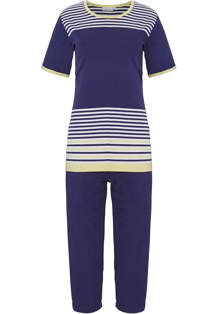 Bjorn Borg Pastunette dames capri - Donkerblauw streep