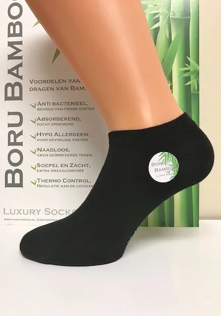 Boru Bamboo Boru Bamboo 2-paar korte sneaker sokken