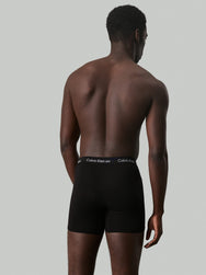 Zwart/grijs/wit | achter | Achteraanzicht op model, zwart – Calvin Klein 7-Pack Heren Boxer Briefs - Zwart/grijs/wit - Cotton Stretch