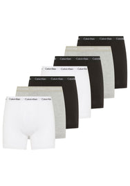 Zwart/grijs/wit | pack | Overzicht 7-pack, zwart, grijs en wit – Calvin Klein 7-Pack Heren Boxer Briefs - Zwart/grijs/wit - Cotton Stretch