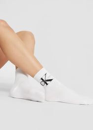 Calvin Klein Calvin Klein 2-paar Crew dames sokken - Logo - katoen