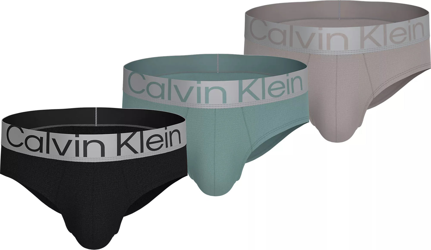 Calvin Klein Calvin Klein 3-Pack Heren slips - Hip Brief Reconsidered Steel