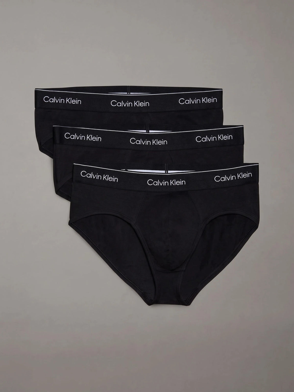 Zwart | voor | Vooraanzicht, zwart – Calvin Klein 3-pack heup slips heren - Hip Brief
