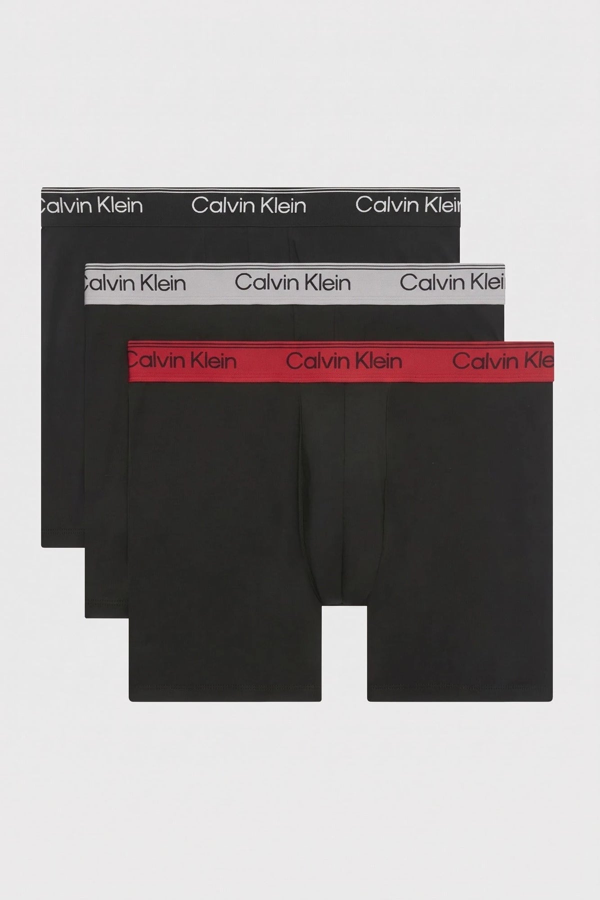 Zwart Combi | voor | Vooraanzicht, zwart combi – Calvin Klein 3-pack trunks - Icon - Relaxed Fit Cotton