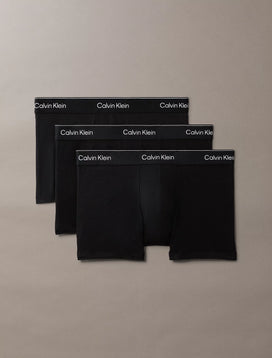 Zwart | pack | Overzicht 3-pack, zwart – Calvin Klein 3-Pack Trunks heren - Icon Cotton Stretch
