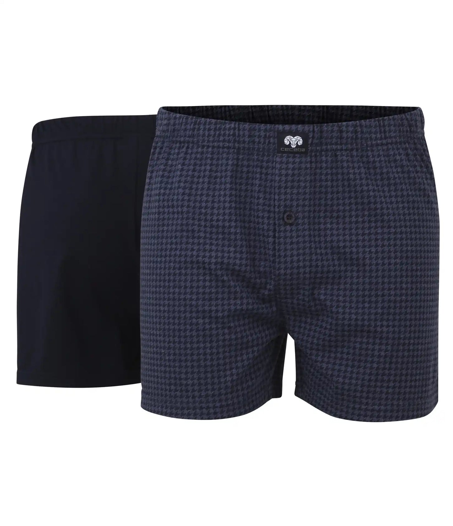 Ceceba Ceceba 2-pak wijde heren boxershorts - Fox packet 2260 - Blau mittel