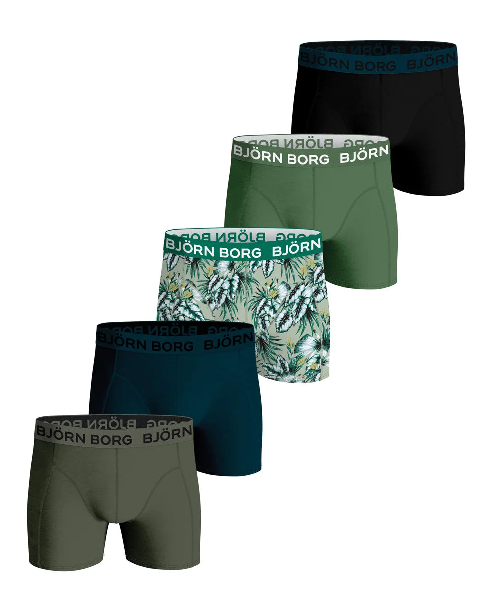 Chantelle Bjorn Borg 5-Pack jongens boxershorts - Cotton Stretch - Palm