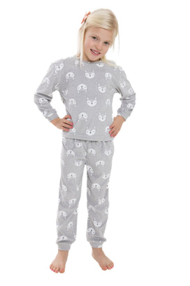 Cocodream velours fleece meisjes pyjama lange mouw - Fox