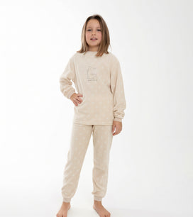 Cocodream fleece meisjes pyjama lange mouw - Hug