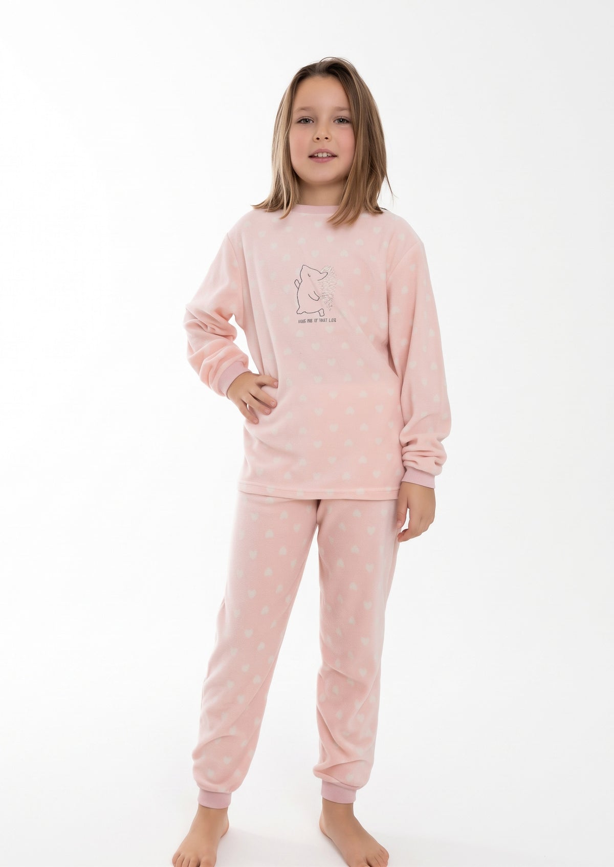 Cocodream fleece meisjes pyjama lange mouw - Hug