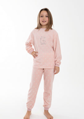 Cocodream fleece meisjes pyjama lange mouw - Hug