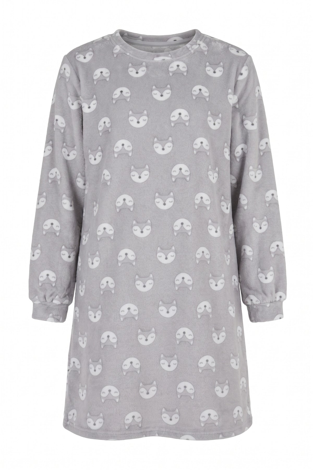 Cocodream velours fleece meisjes nachthemd lange mouw - Fox