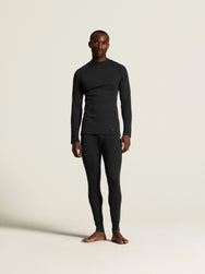 Zwart | sfeer | Vooraanzicht op model, tweede foto, zwart – Craft thermoset heren shirt en broek - Thermal Baselayer