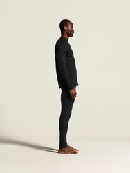 Zwart | zij | Zijaanzicht op model, zwart – Craft thermobroek heren - Thermal Baselayer