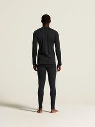 Zwart | achter | Achteraanzicht op model met shirt, zwart – Craft thermobroek heren - Thermal Baselayer