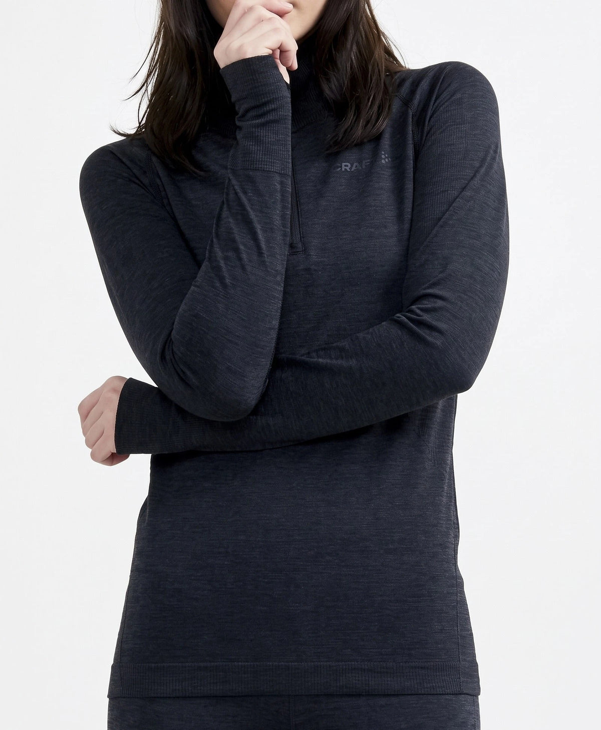Craft Craft Thermoshirt dames lange mouw met rits - Core dry