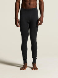 Zwart | voor | Vooraanzicht op model, zwart – Craft merino wollen thermobroek heren - Wool Comfort