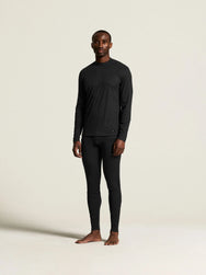 Zwart | voor | Vooraanzicht op model, shirt en broek, zwart – Craft thermoset heren shirt en broek - Baselayer Set 2