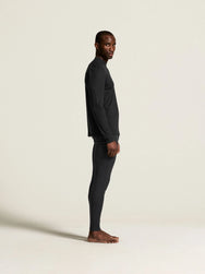 Alle | zij | Zijaanzicht op model, zwart – Craft thermoset heren shirt en broek - Baselayer Set 2