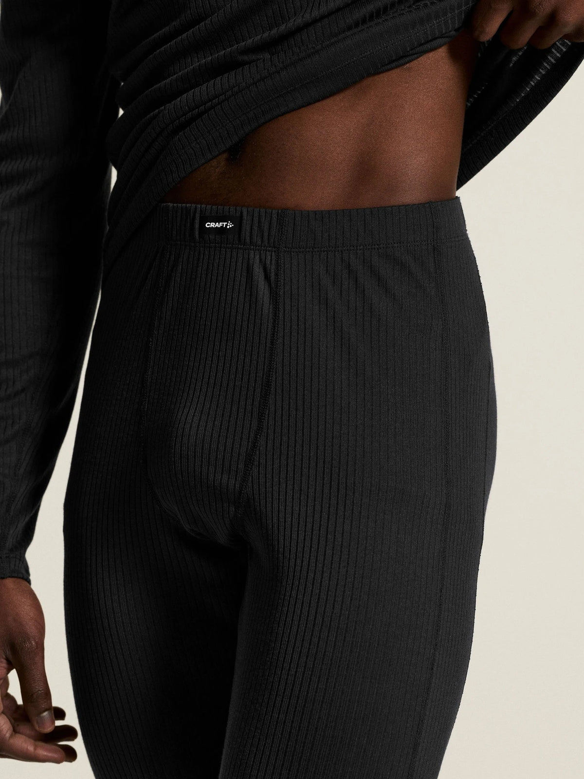 Alle | detail | Detail tailleband, zwart – Craft thermoset heren shirt en broek - Baselayer Set 2