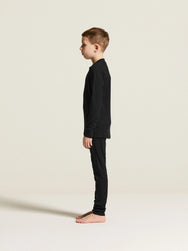Zwart | zij | Zijaanzicht andere kant, zwart – Craft thermoset kinderen shirt en broek - Baselayer Set 2