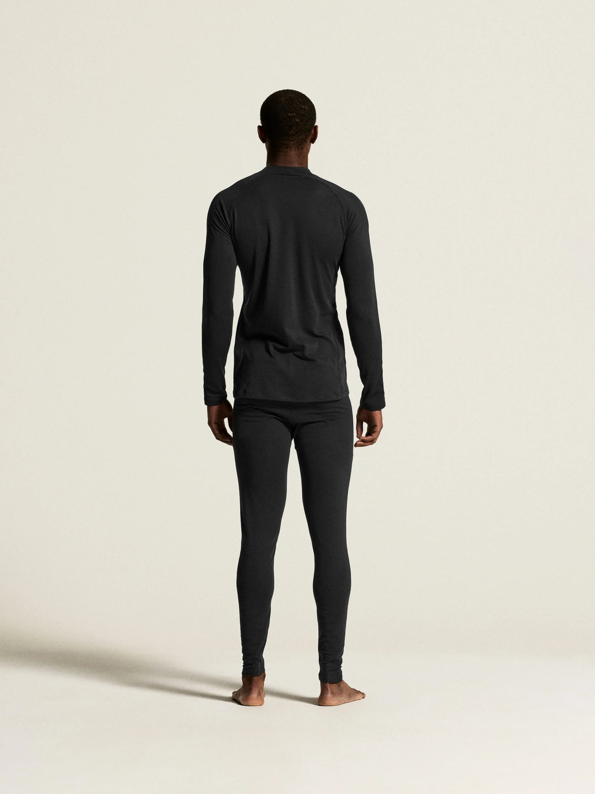 Zwart | achter | Achteraanzicht op model, zwart – Craft thermoshirt heren lange mouw - Thermal Baselayer