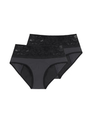 Dorina Dorina 2-pack Menstruatie Midi Slip - Menstruatie ondergoed - Lace