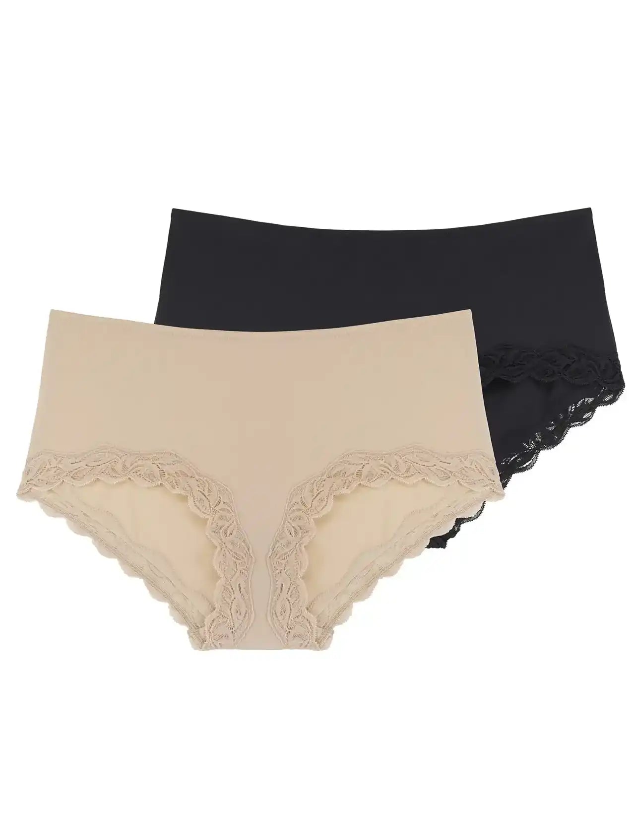 Dorina Dorina 2-pack midi slip dames kant - Evie