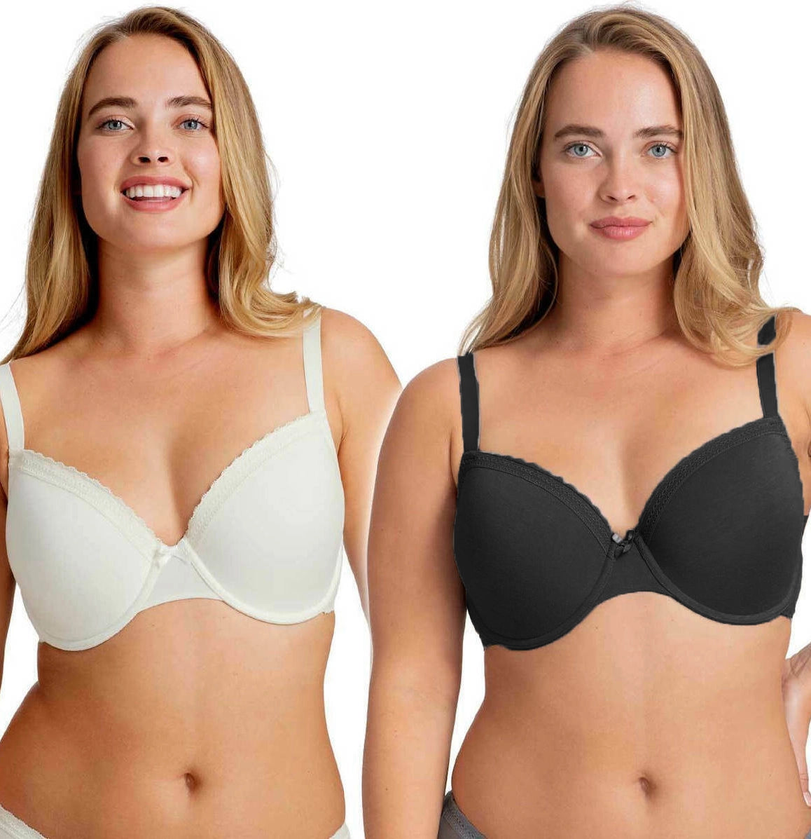 Dorina Dorina BH's 2-Pack Katoen - Lila - Kant