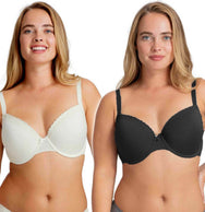 Dorina Dorina BH's 2-Pack Katoen - Lila - Kant