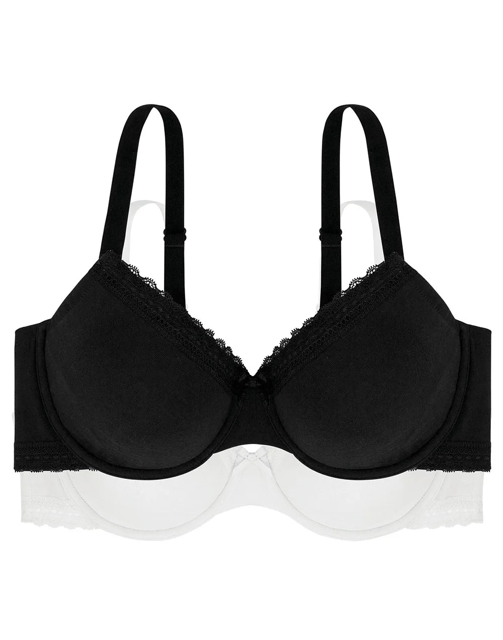 Dorina Dorina BH's 2-Pack Katoen - Lila - Kant