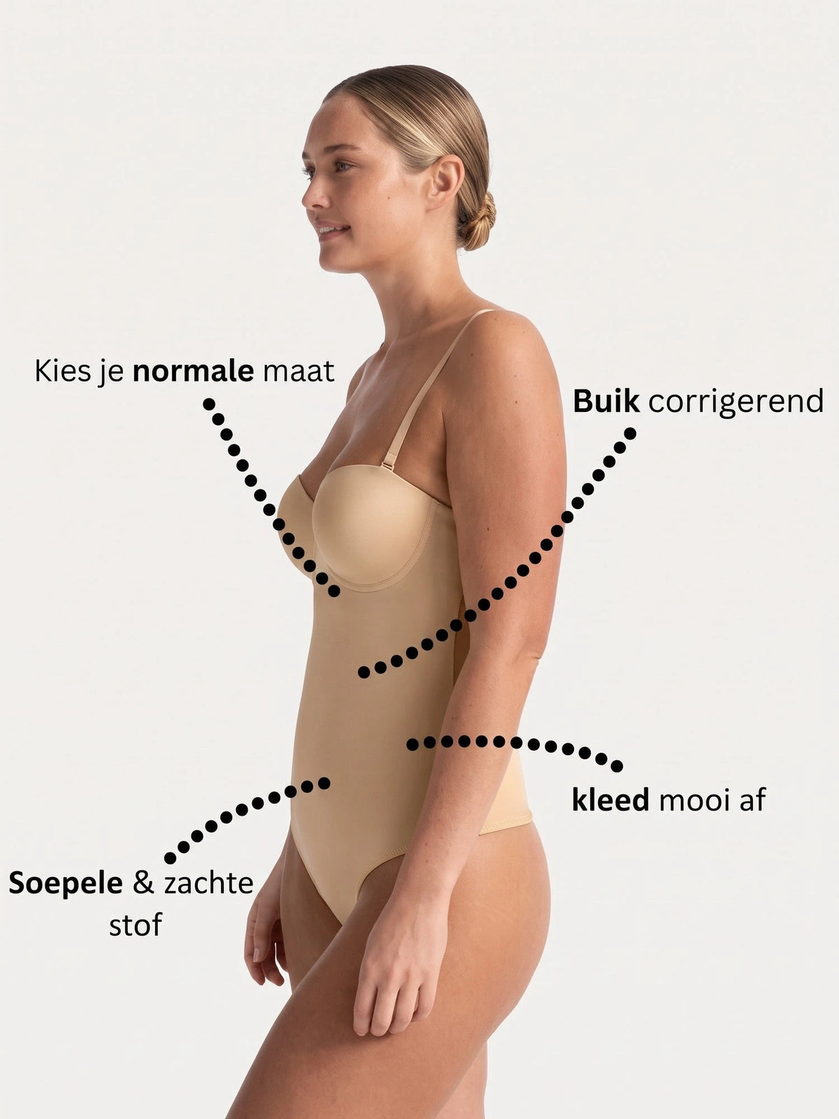 Dorina Dorina corrigerende body dames naadloos - Strapless Sublime Sculpt