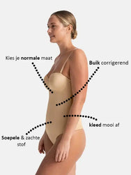 Dorina Dorina corrigerende body dames naadloos - Strapless Sublime Sculpt