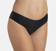 Dorina Dorina slips 3-pack Crystal - kant - Zwart/Huidskleur