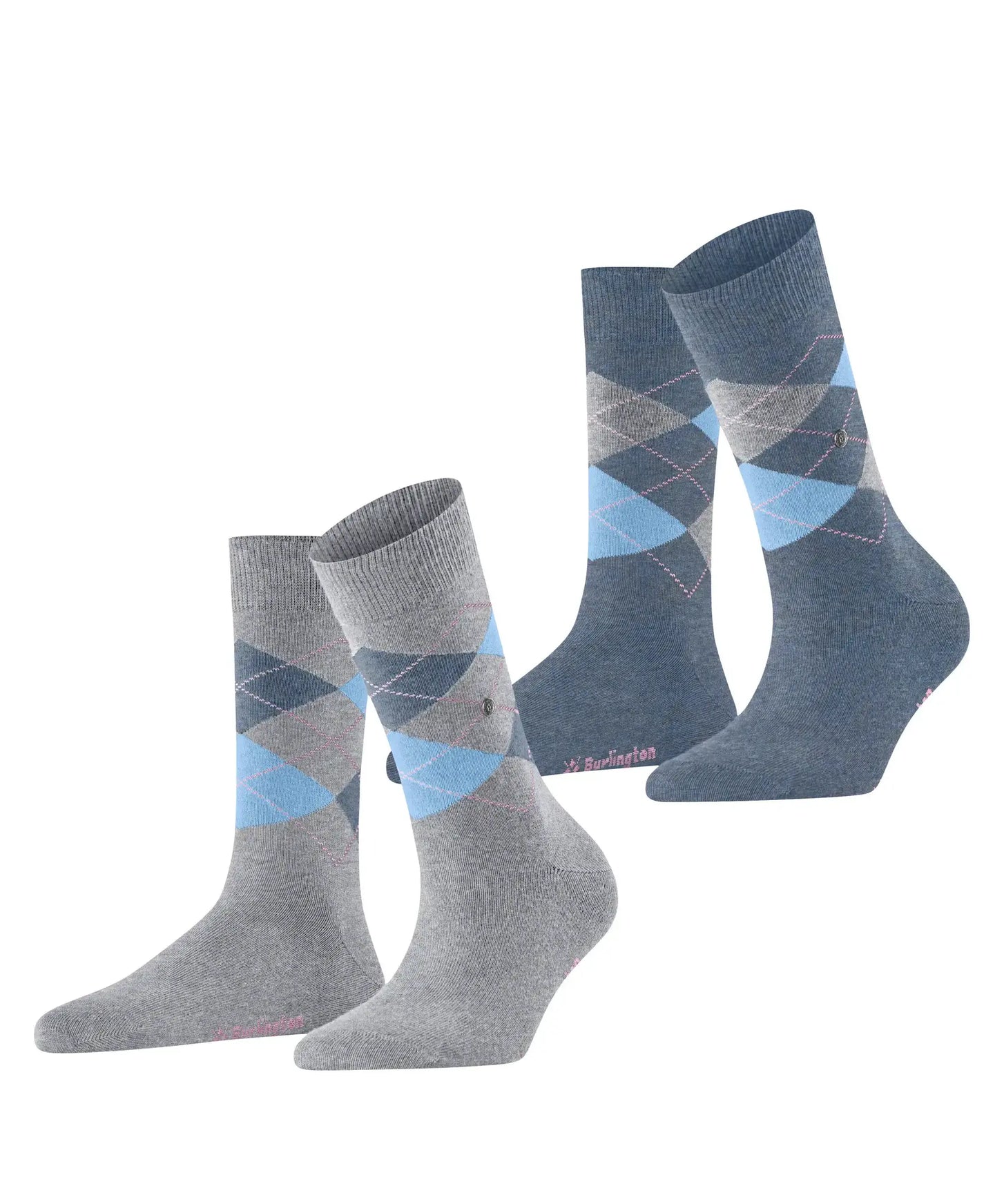 Falke Burlington 2-paar Everyday dames sokken - Argyle