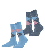 Falke Burlington 2-paar Everyday dames sokken - Argyle