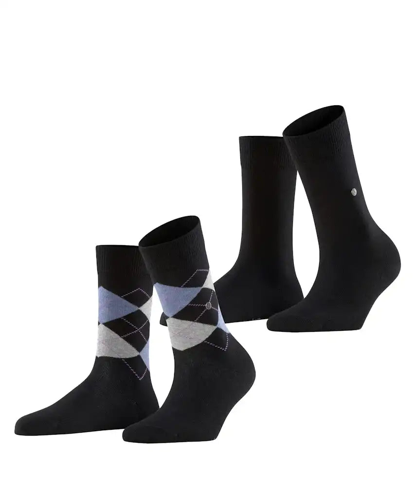Falke Burlington 2-paar everyday dames sokken katoen