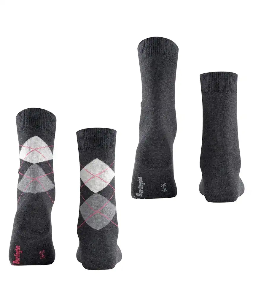 Falke Burlington 2-paar everyday dames sokken katoen