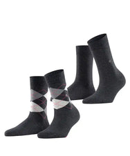 Falke Burlington 2-paar everyday dames sokken katoen