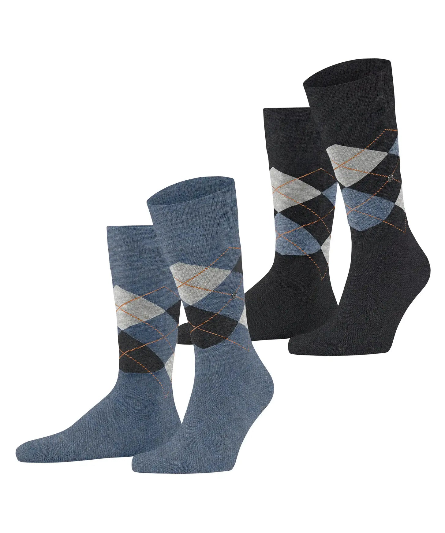 Falke Burlington 2-paar Everyday heren sokken - Argyle