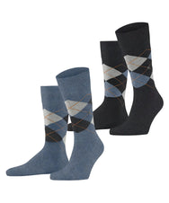 Falke Burlington 2-paar Everyday heren sokken - Argyle