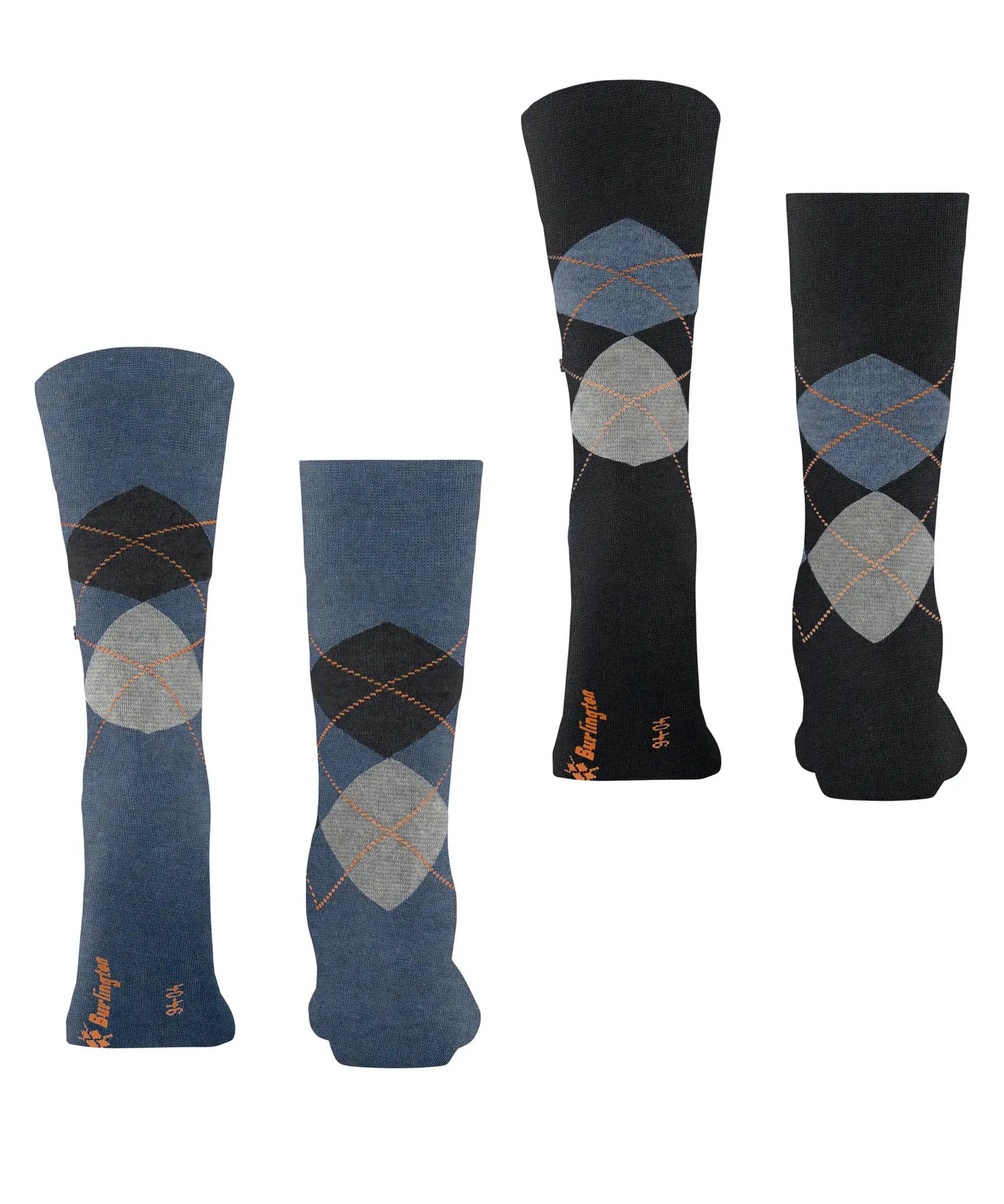 Falke Burlington 2-paar Everyday heren sokken - Argyle