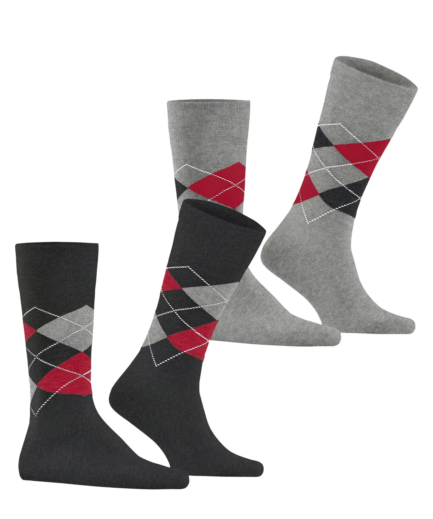 Falke Burlington 2-paar Everyday heren sokken - Argyle