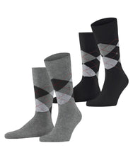 Falke Burlington 2-paar Everyday heren sokken - Argyle