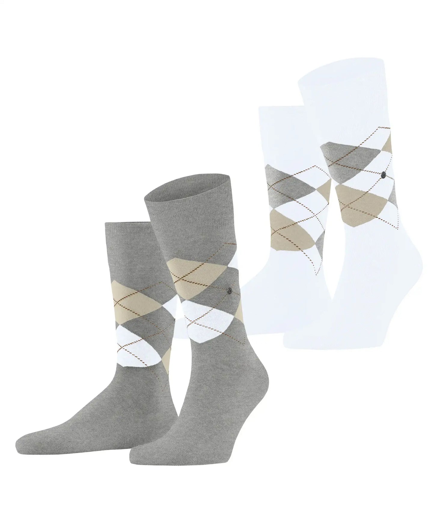 Falke Burlington 2-paar Everyday heren sokken - Argyle