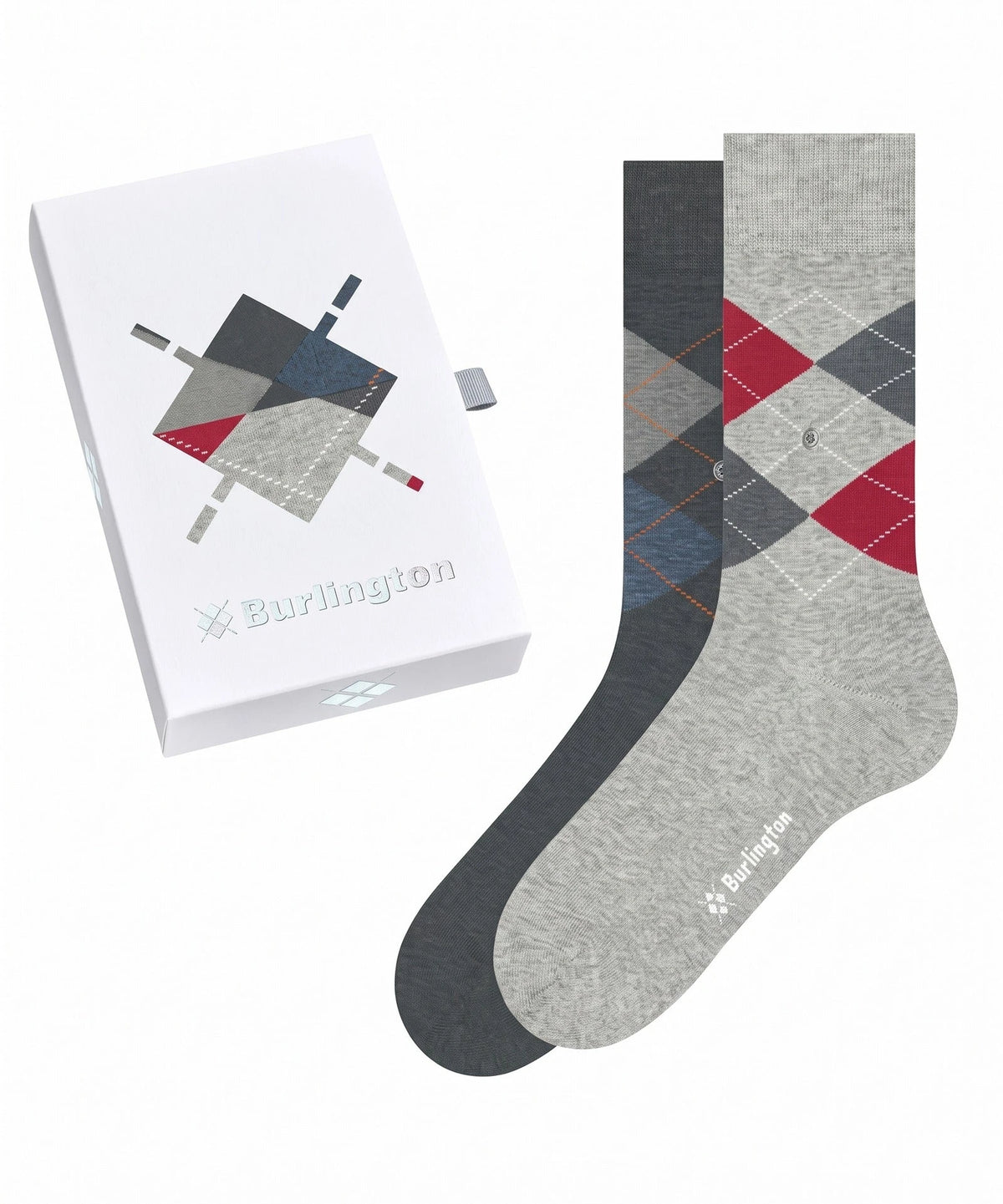 Falke Burlington 2-paar heren sokken - Cadeau verpakking - Gift Box