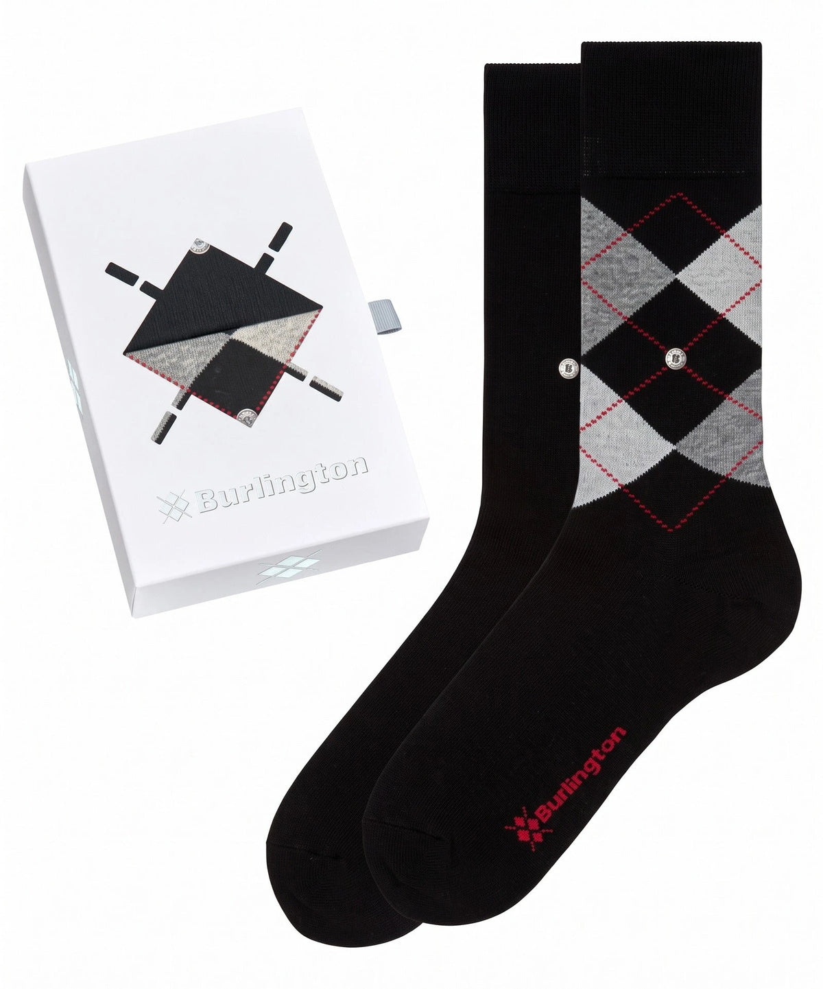 Falke Burlington 2-paar heren sokken - Cadeau verpakking - Gift Box